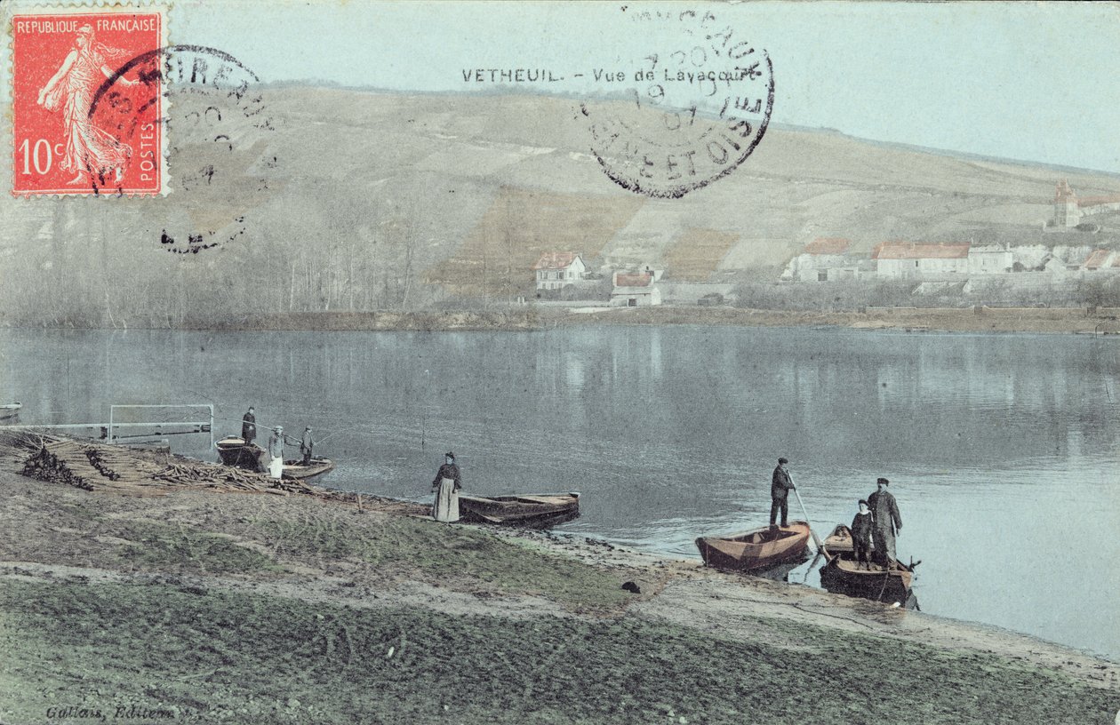 Vetheuil kilátása a Szajna partján alkotó: French Photographer