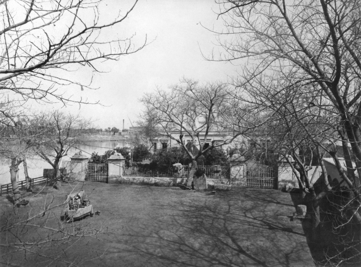 Kilátás a Boulaq Múzeumra, az Album du Musee de Boulaq, Auguste Mariette Bey (1821-81) pubból. Moures et Cie, Kairó, 1872 alkotó: French Photographer