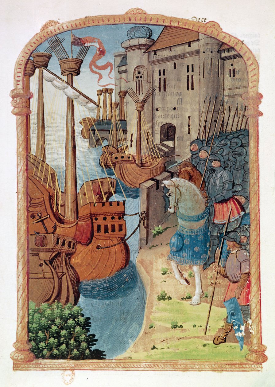 8378 Velin 745 f.1 Lovagok, 1350-es évek alkotó: French School