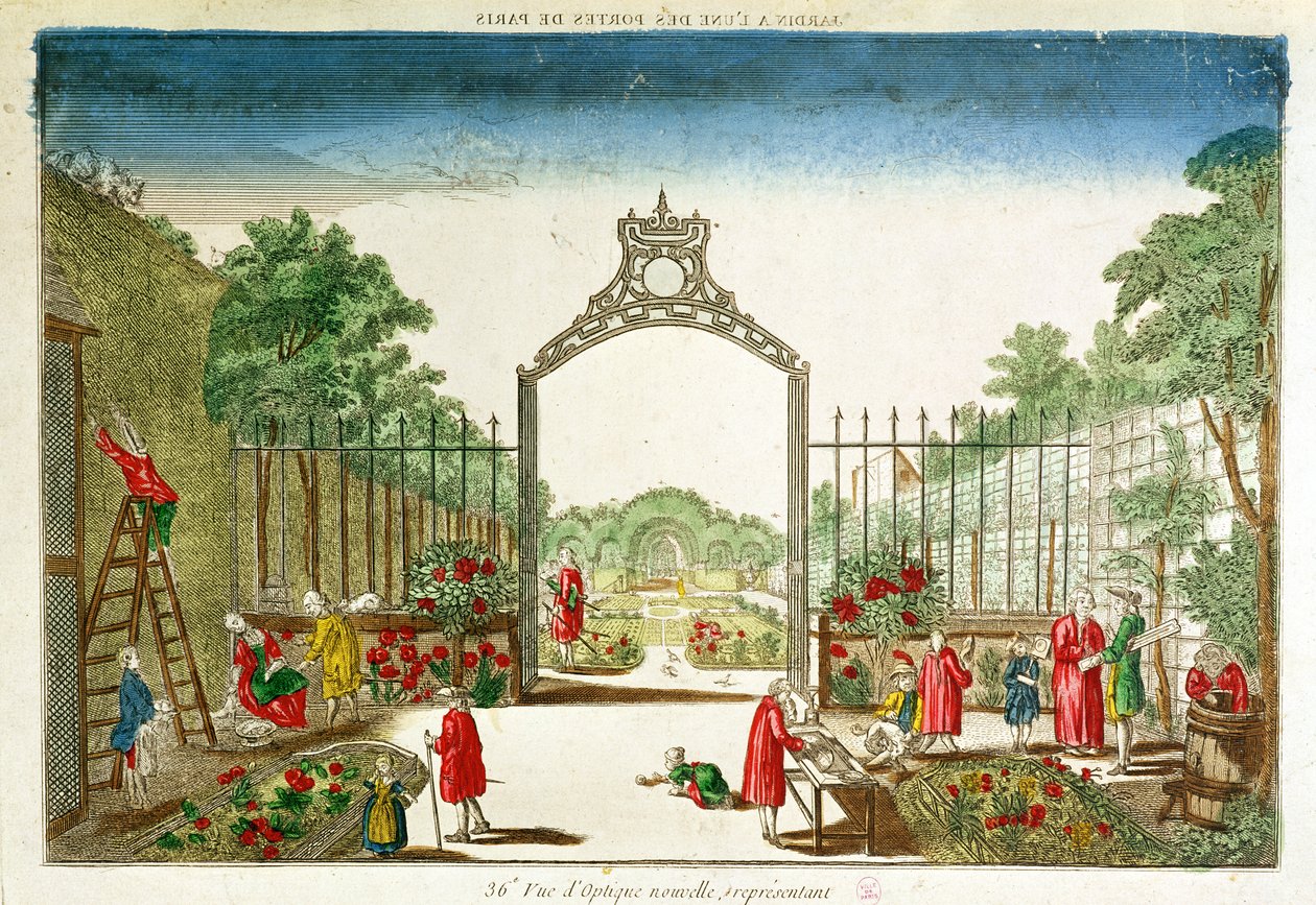 Piackert Párizs egyik kapujában alkotó: French School