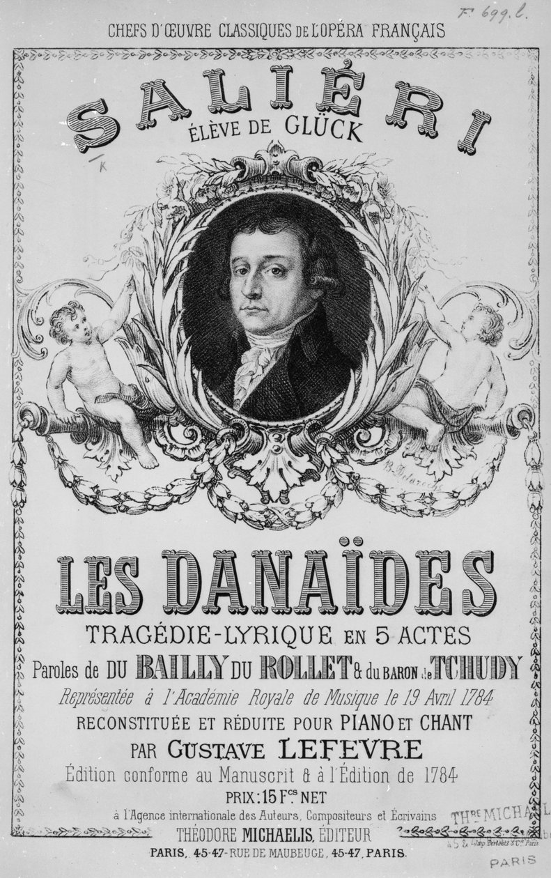 A „Les Danaides” hirdetése, 1784. április 19 alkotó: French School