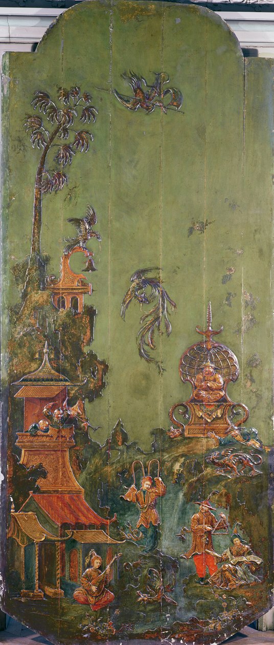 Levegő, a Négy Elemet ábrázoló panelsorozatból, 1730 körül (polikróm fa) alkotó: French School