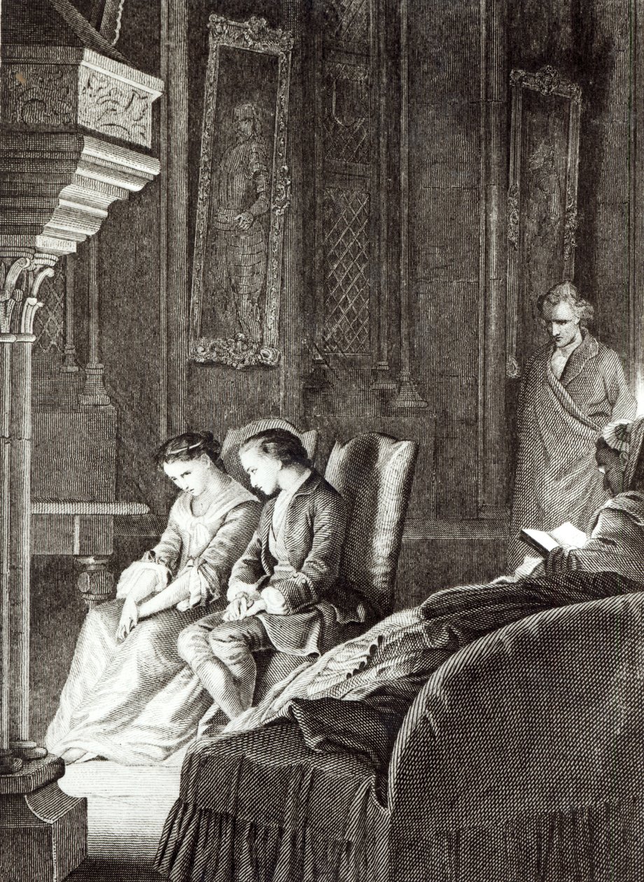 Egy este Combourgban, illusztráció Francois Rene de Chateaubriand (1768-1848) „Les Memoires d