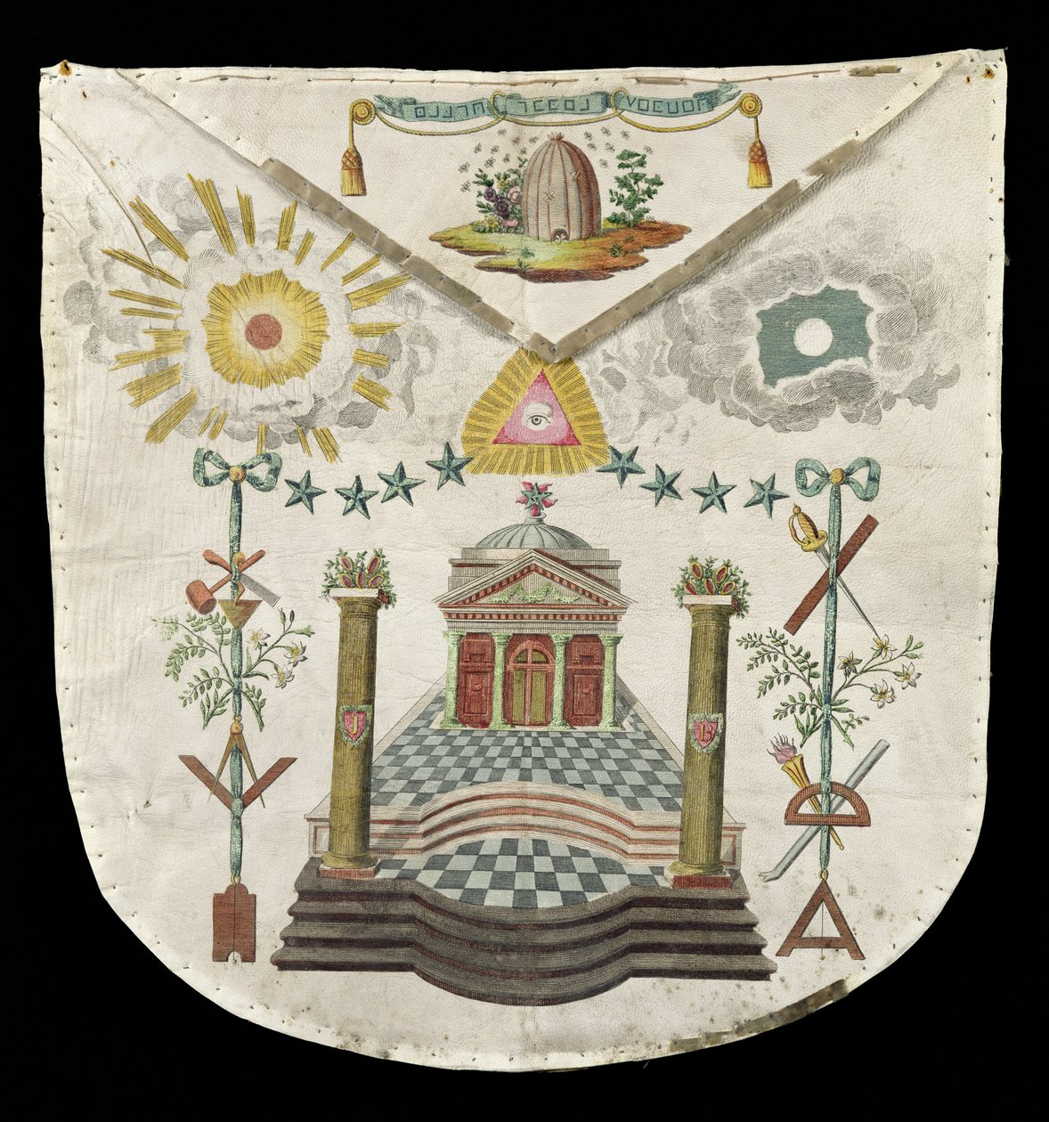 A brioude-i Saint-Julien páholy mesterének köténye (festett bőr) alkotó: French School