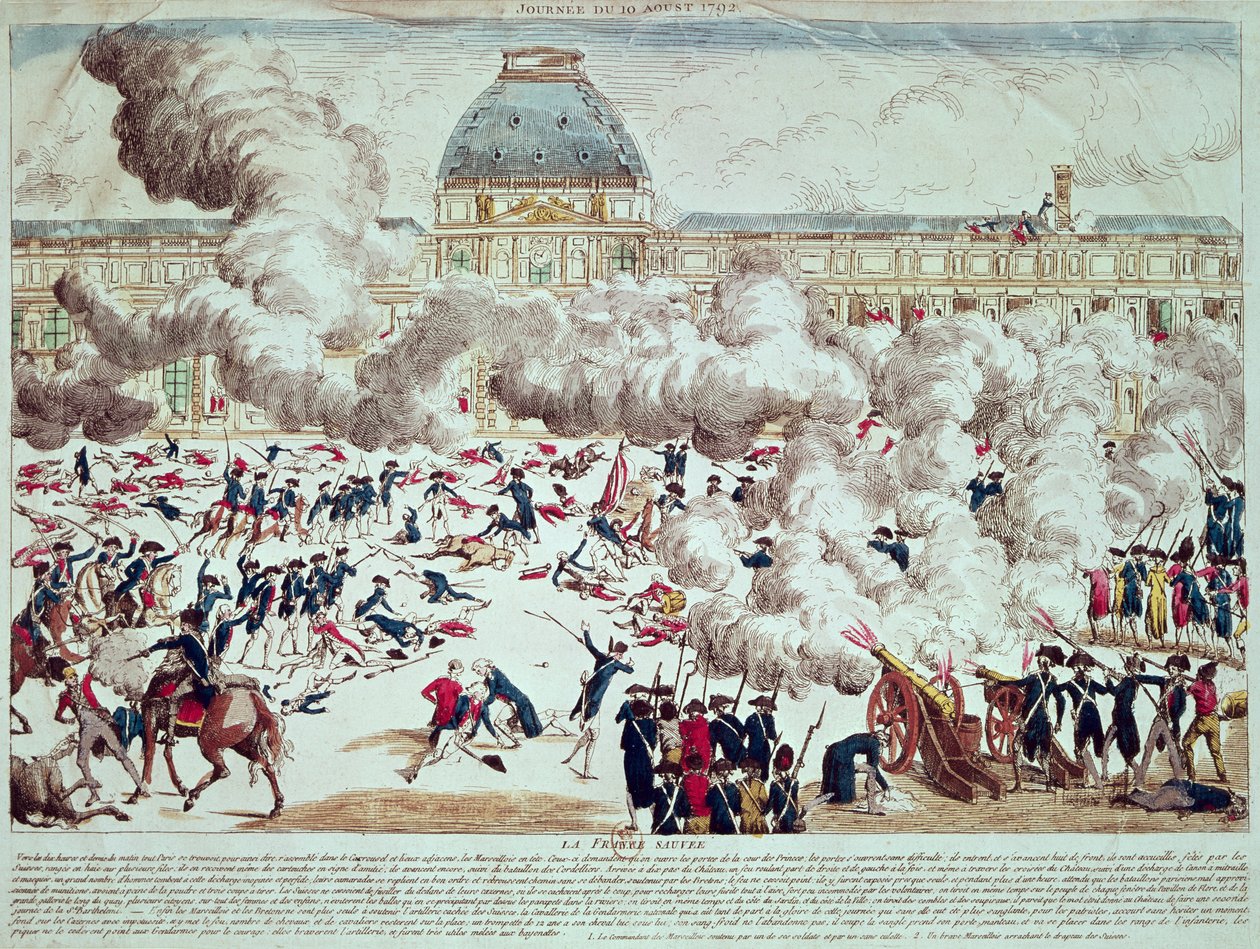 Támadás a Tuileriák ellen, 1792. augusztus 10 alkotó: French School