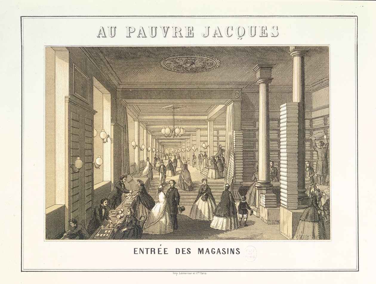 Au Pauvre Jacques: Jacques Pauvre: Bejárat a boltokba alkotó: French School