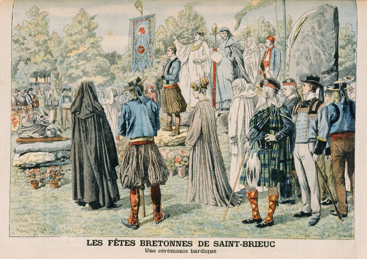 Bardic ceremónia Saint-Brieuc-ban, Bretagne, illusztráció a "Le Petit Journal"-ból, 1906. július 29. alkotó: French School