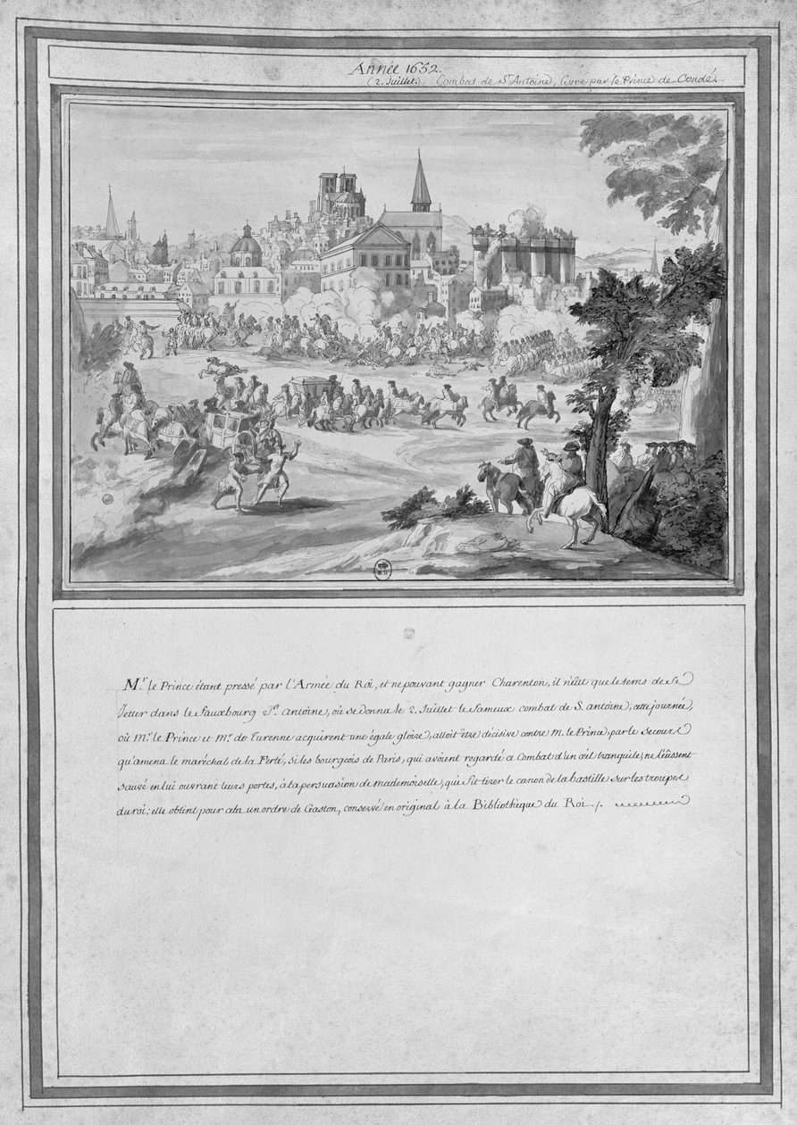 Csata Porte Sainte-Antoine-nál, 1652. július 2 alkotó: French School