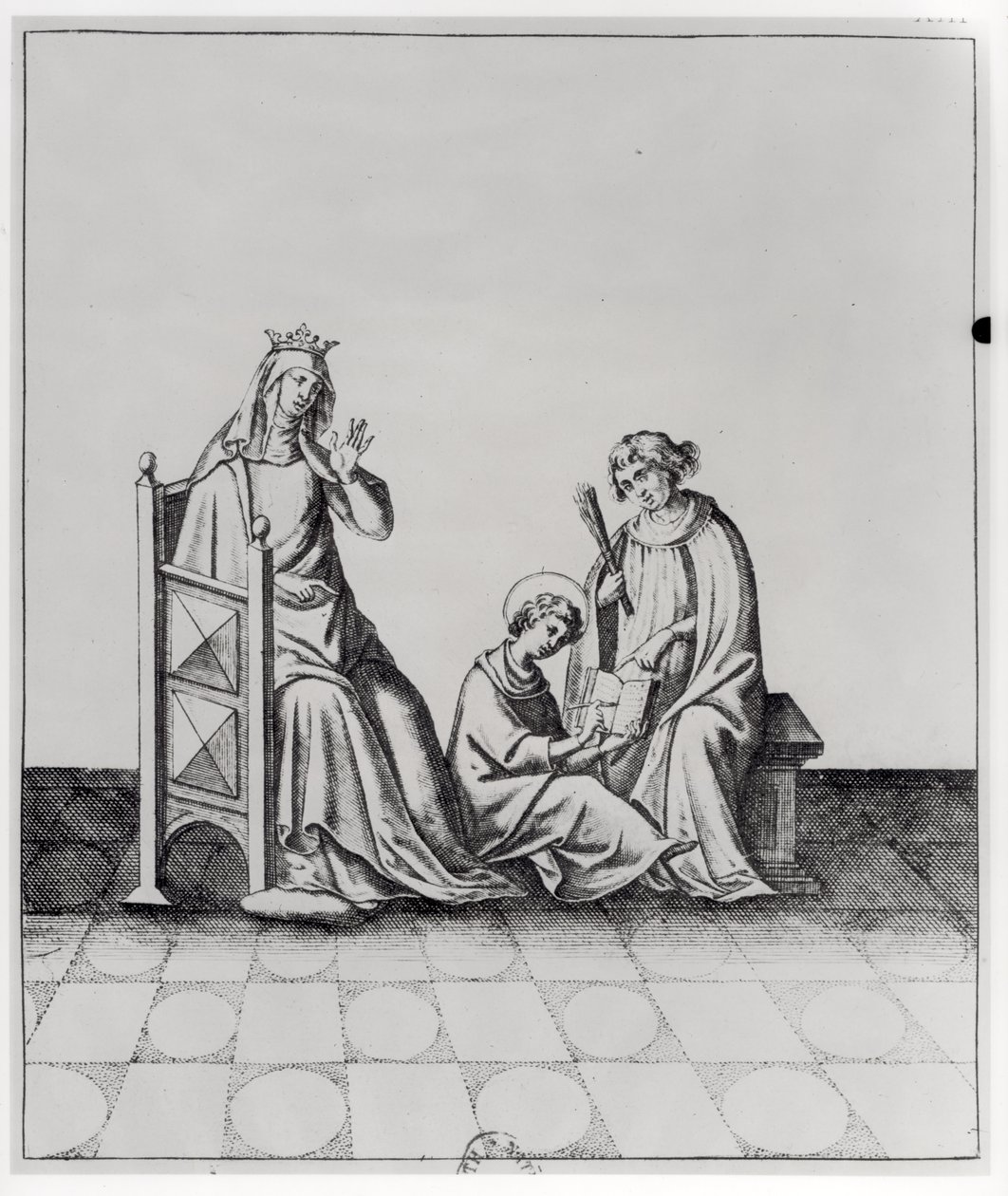 Blanche de Castille (1188-1252) Franciaország királynője és fia, Lajos tanulmányaiban alkotó: French School