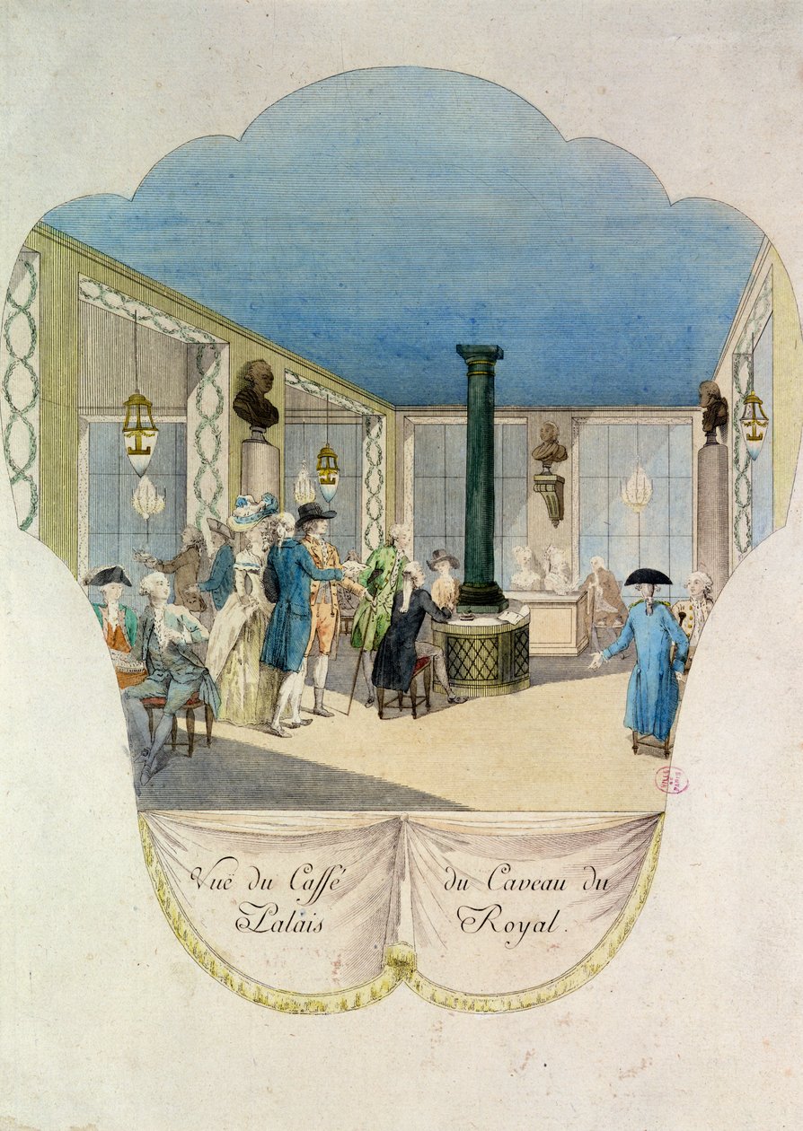 Kávézó a Palais-Royal pincéjében alkotó: French School