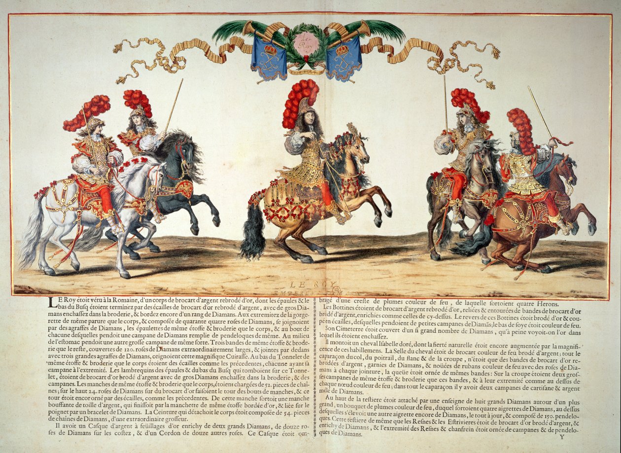 XIV. Lajos (1638-1715) által előadott körhinta a Tuileriák előtt, 1662. június 5. alkotó: French School