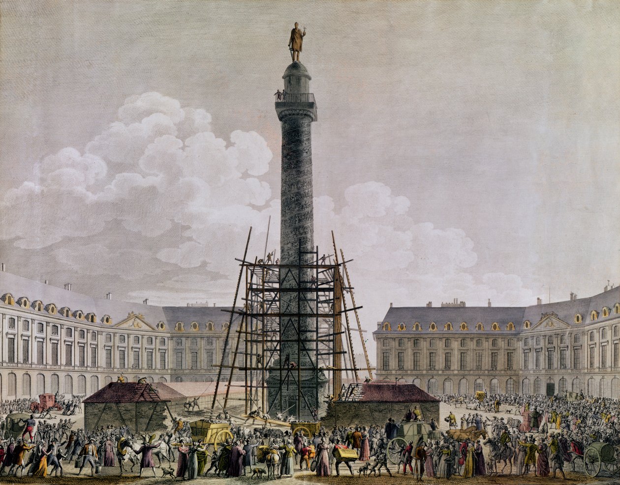 A Vendome-oszlop építése 1803-10-ben alkotó: French School