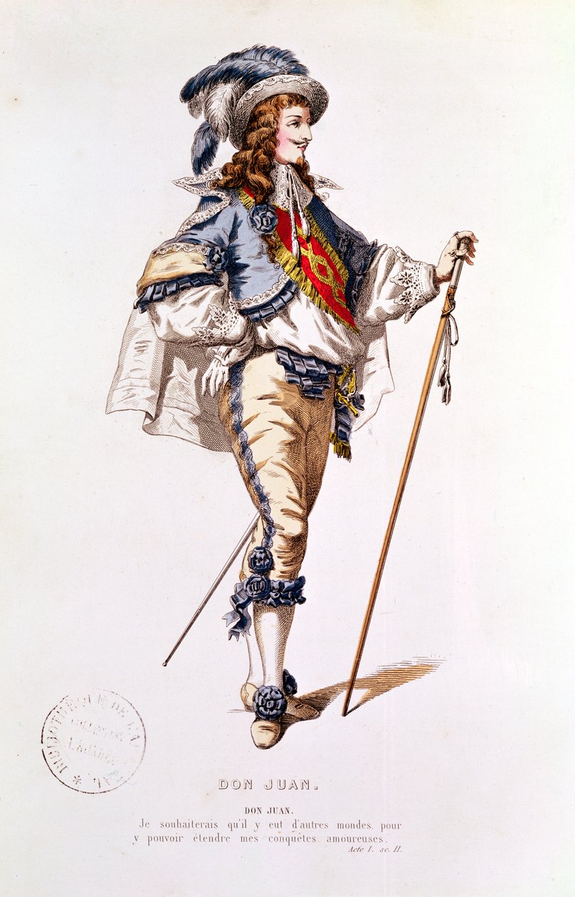 Moliere (1622-73) „Don Juan” jelmezterve alkotó: French School