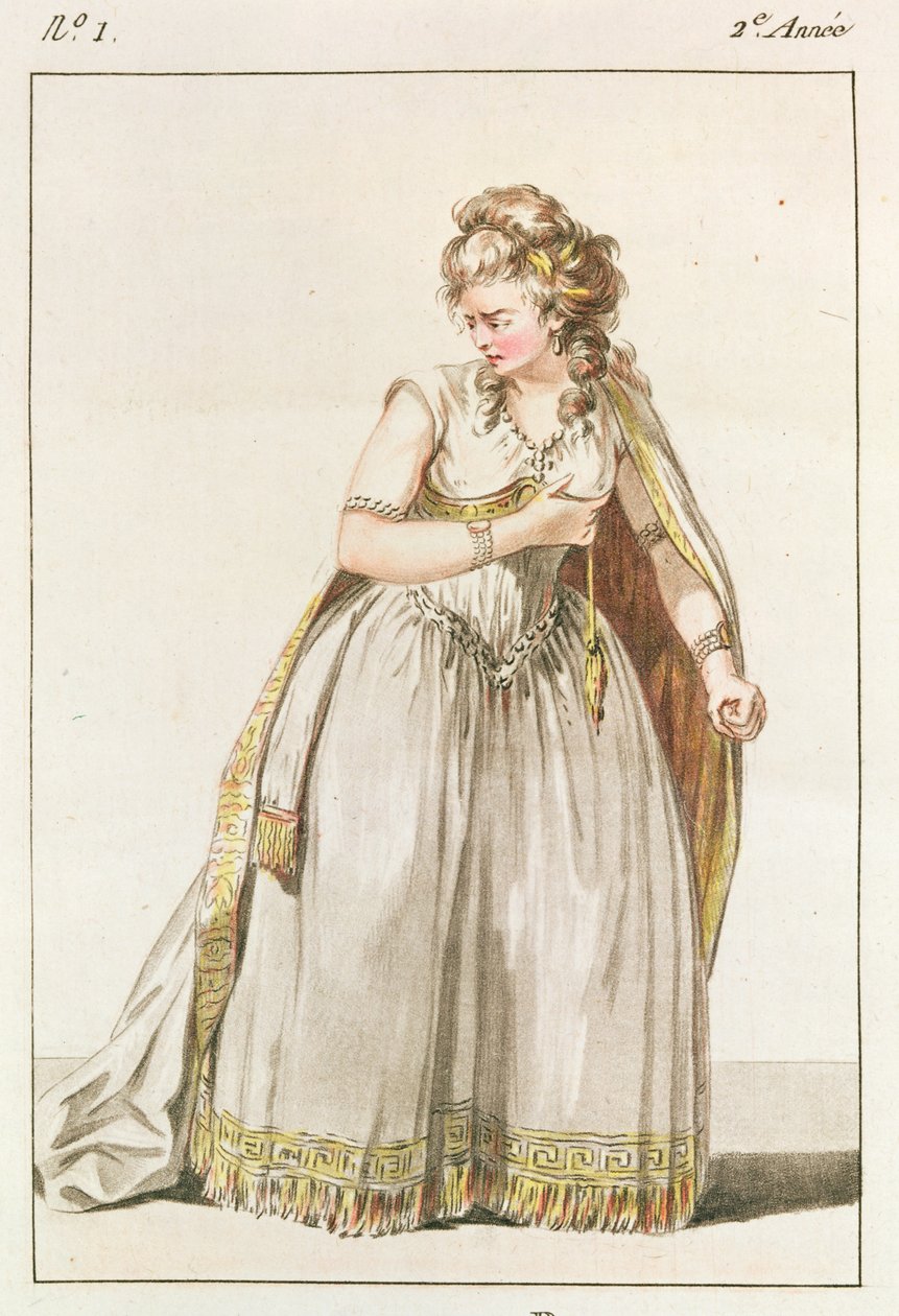 Madame Vestris jelmeze Pauline szerepében a Polyeucte-ban, IV. felvonás, 1786 alkotó: French School
