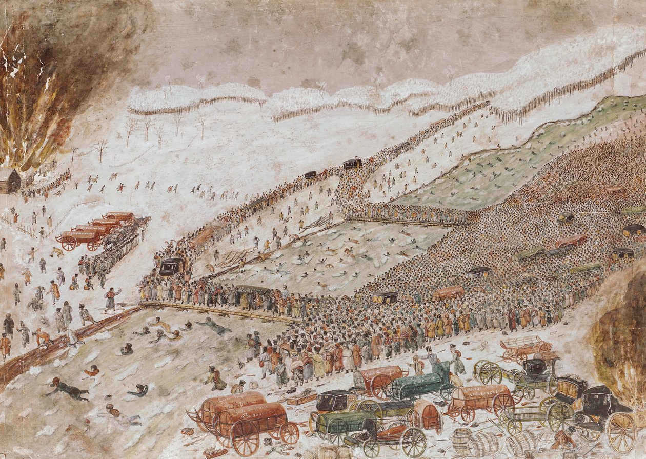 Átkelés a Berezinán, 1812. november alkotó: French School