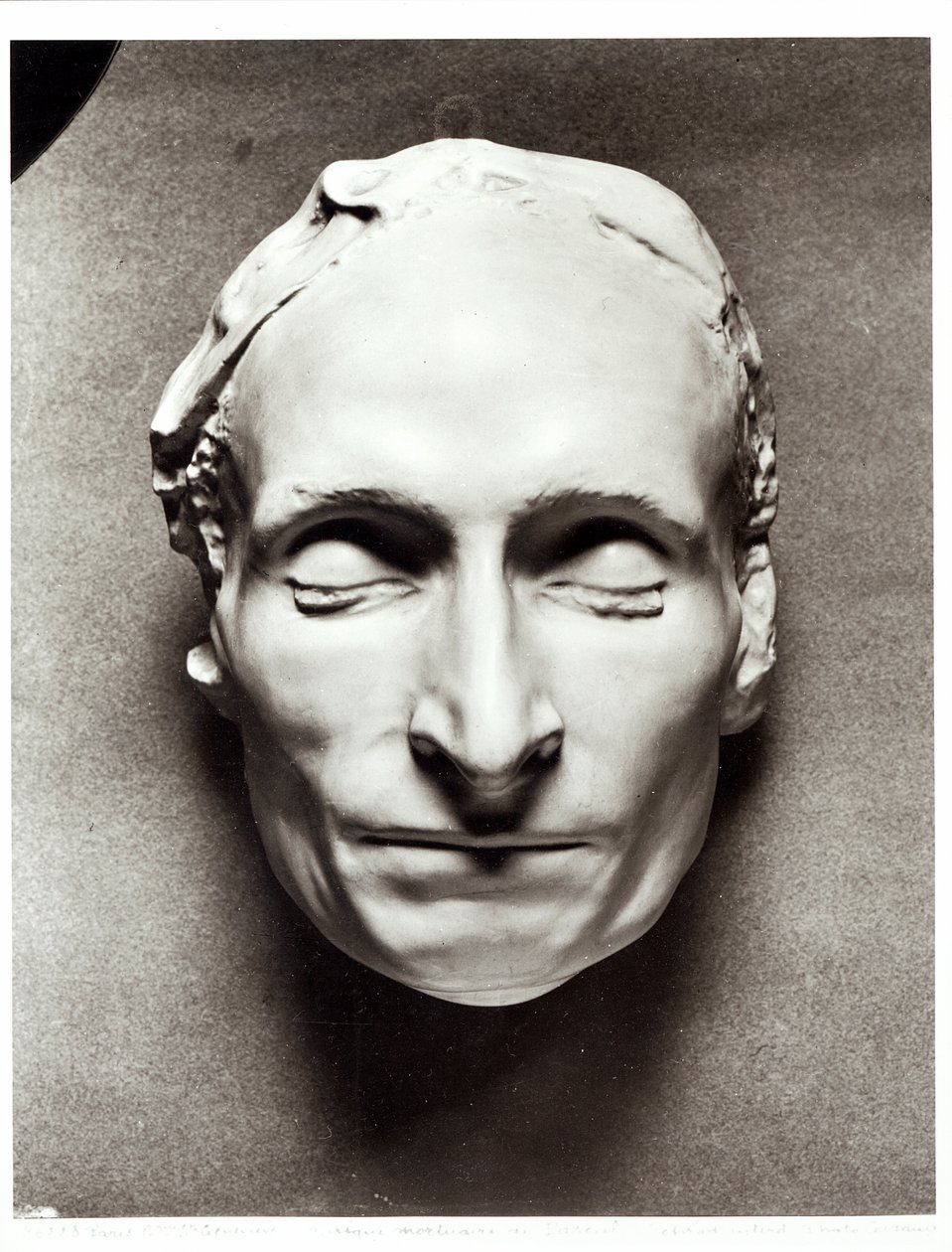 Blaise Pascal (1623-62) halotti maszkja 1662 (gipsz) alkotó: French School
