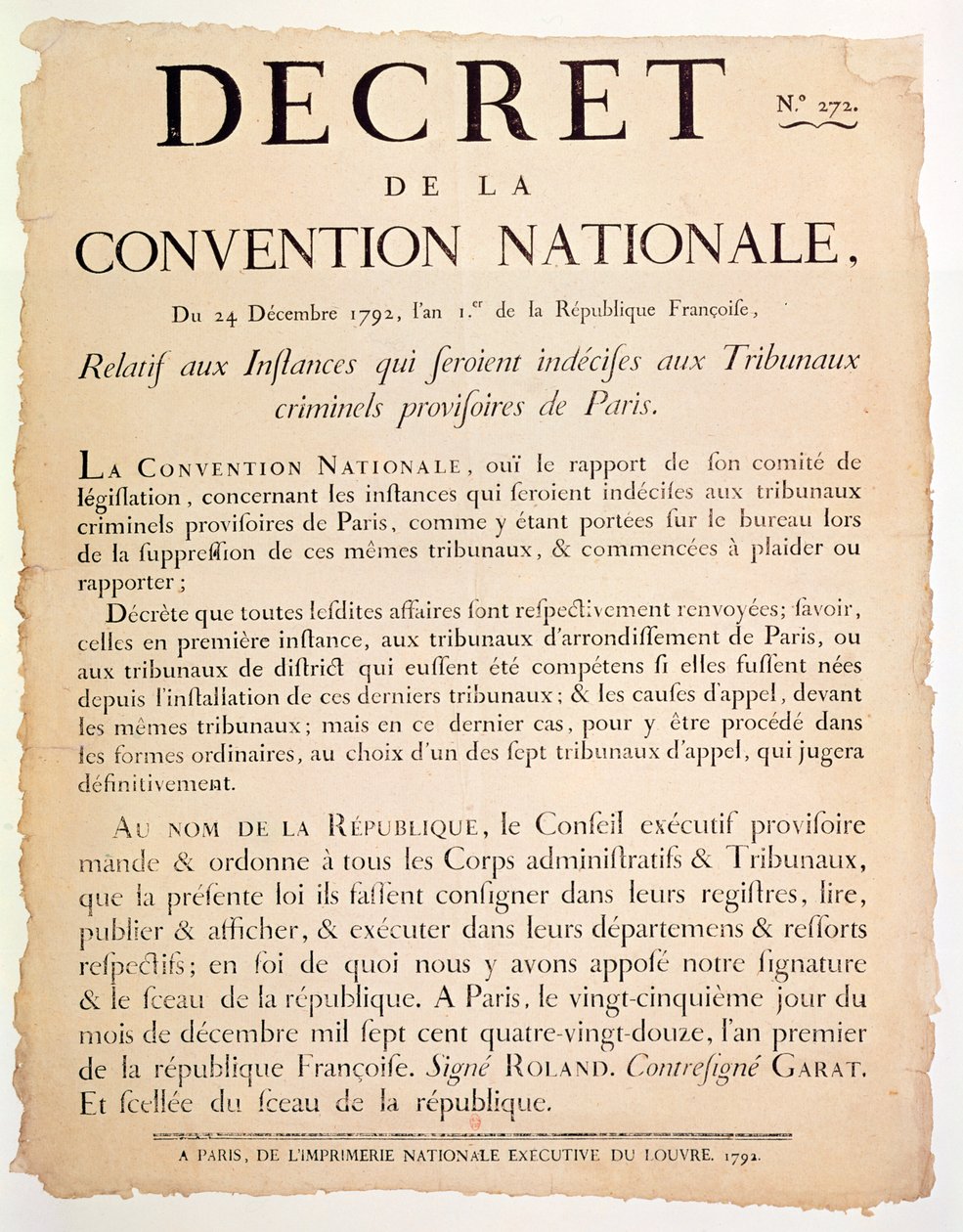 A Nemzeti Konvent 1792. december 24-i rendelete alkotó: French School