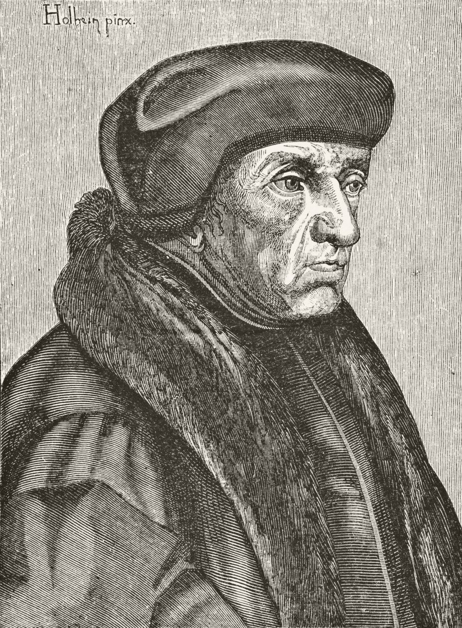 Desiderius Erasmus, Paul Lacroix (1806-84) „Tudomány és irodalom a középkorban” című művéből, 1878-ban jelent meg Londonban. alkotó: French School
