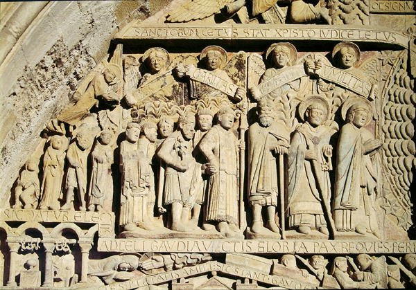 Részlet az utolsó ítéletből a nyugati portál timpanonjáról, 1140 körül alkotó: French School