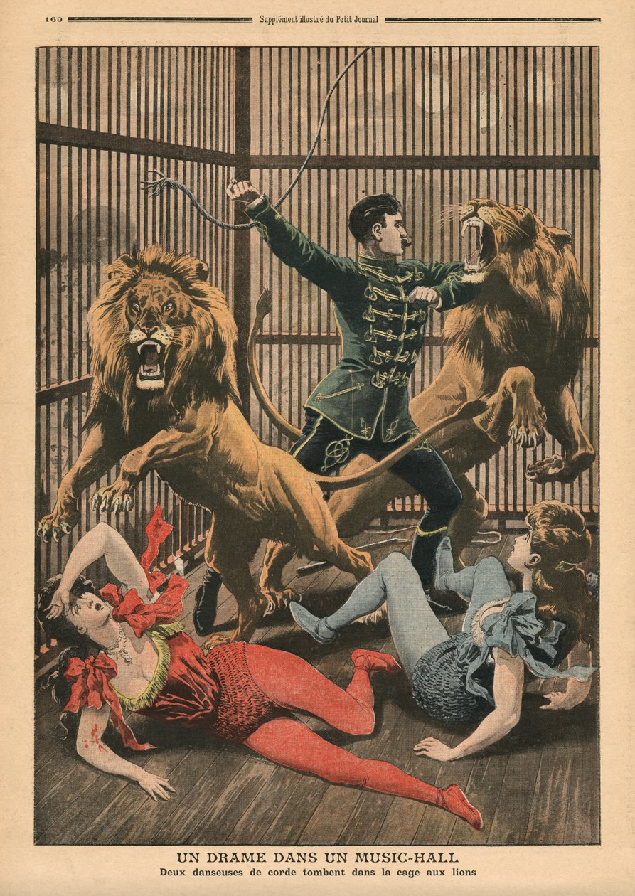 Dráma a zeneteremben, illusztráció a "Le Petit Journal"-ból, illusztrált melléklet, 1907. május 19. alkotó: French School