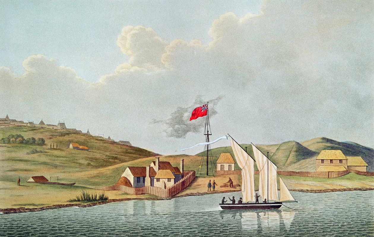 Angol misszionáriusok az új-zélandi Kidikidiben, Louis Claude de Freycinet (1779-1842) „Voyage Autour du Monde sur les Corvettes de l