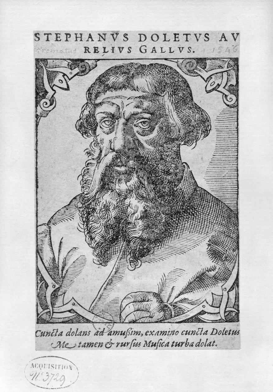 Etienne Dolet (1509-46) 1546 alkotó: French School