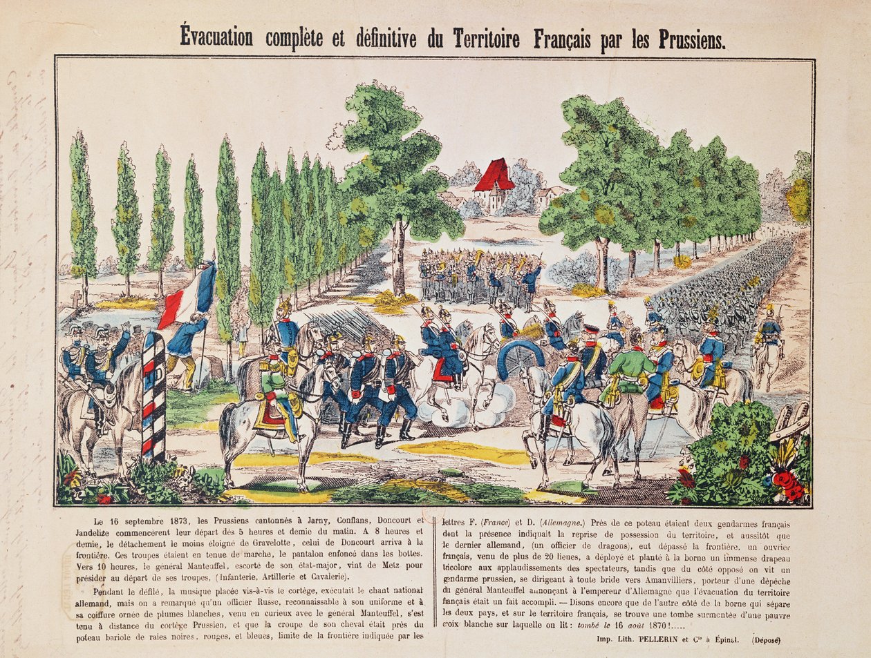 A francia terület kiürítése a poroszok által, 1873. szeptember 16 alkotó: French School