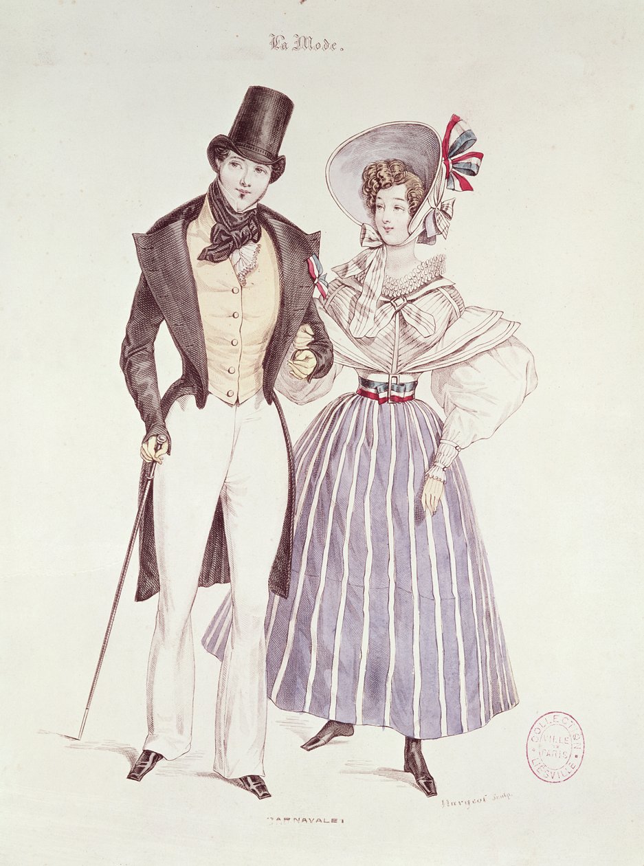 Férfi és női divat, 1830 alkotó: French School