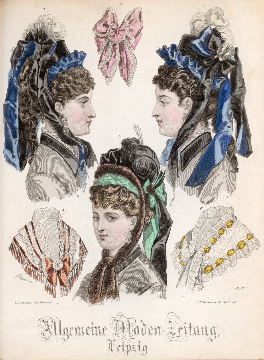 Divattányér az "Allgemeine Moden-Zeitung"-tól, Lipcse, 1872 alkotó: French School