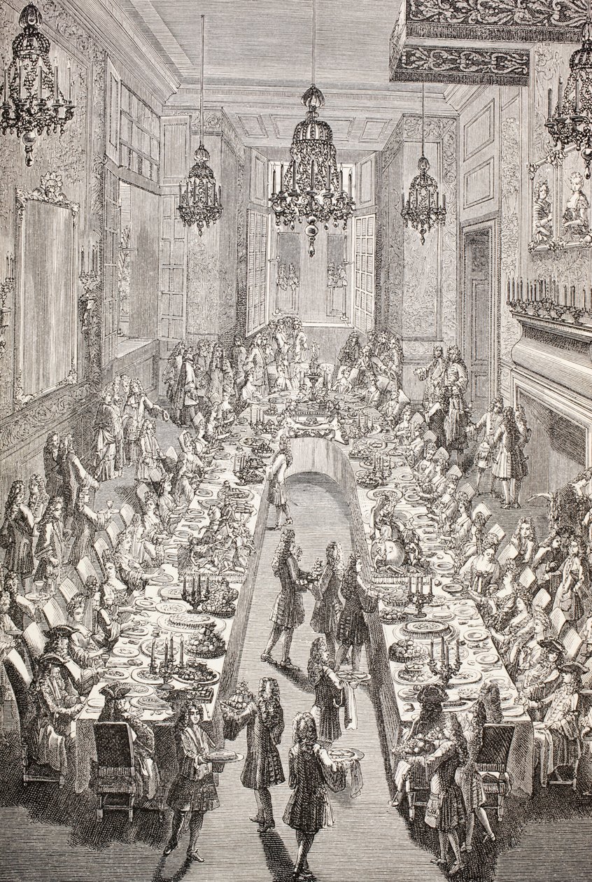 A francia spanyol nagykövet ünnepe Párizsban 1707-ben, 1875-ben alkotó: French School