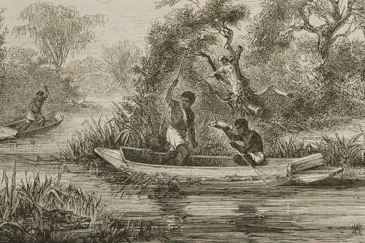 Halászok a Szenegál folyón, 1860-as évek alkotó: French School