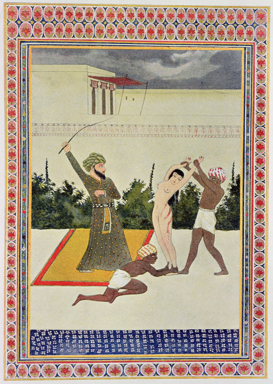 Lobogózás, illusztráció az Arab éjszakákból, 1895 (színes metszet) alkotó: French School