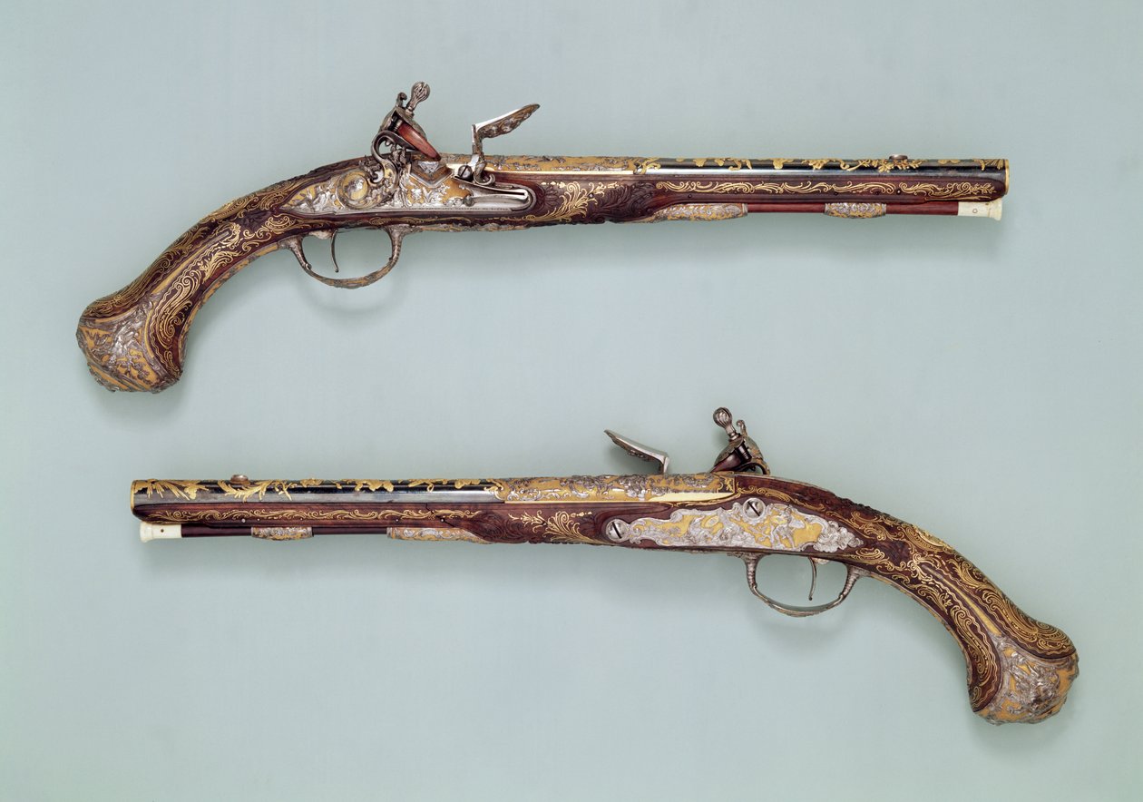 Flintlock pisztolyok, 1690 alkotó: French School
