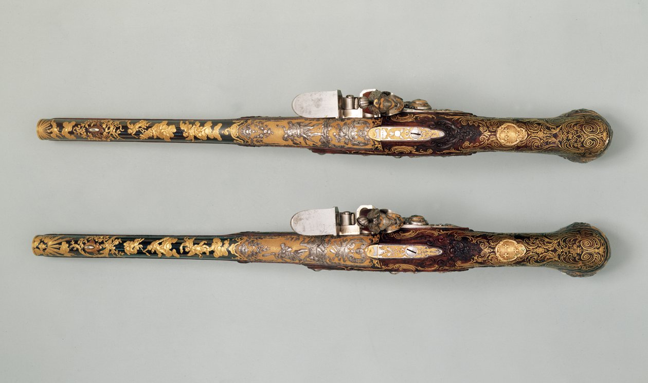 Flintlock pisztolyok, 1690 körül alkotó: French School