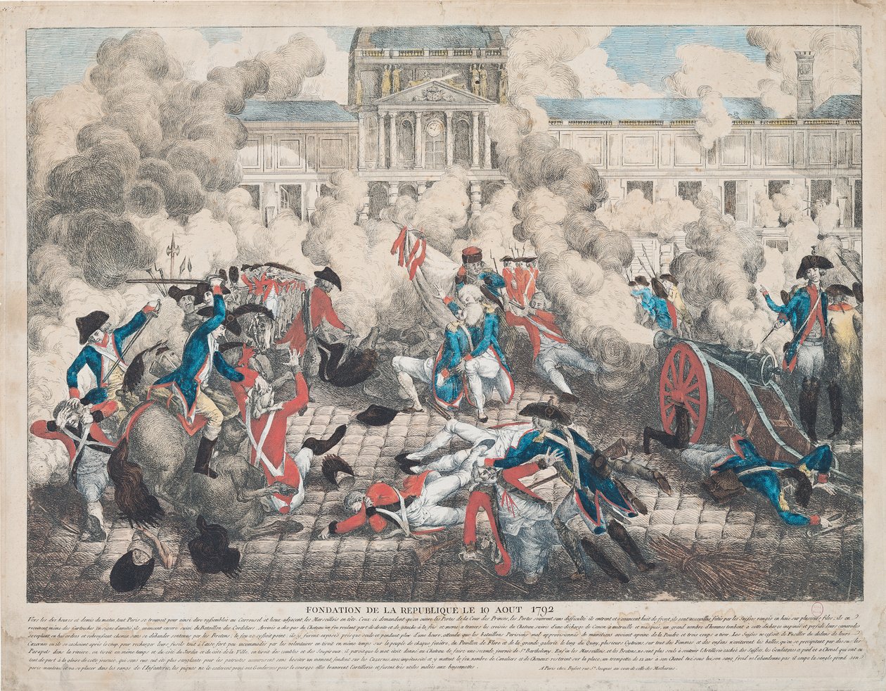 A köztársaság alapítása, 1792. augusztus 10 alkotó: French School