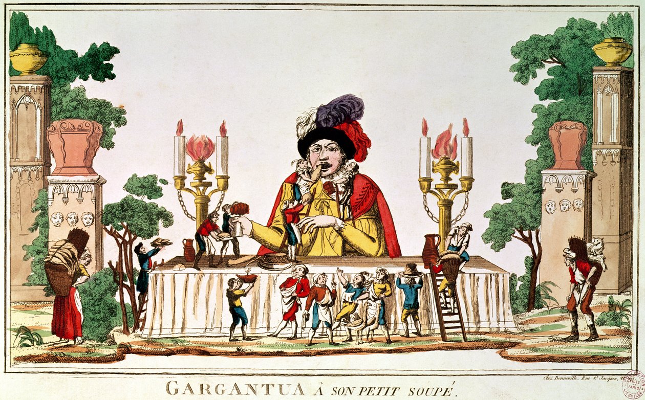Gargantua a kis vacsoránál, 1800 körül alkotó: French School
