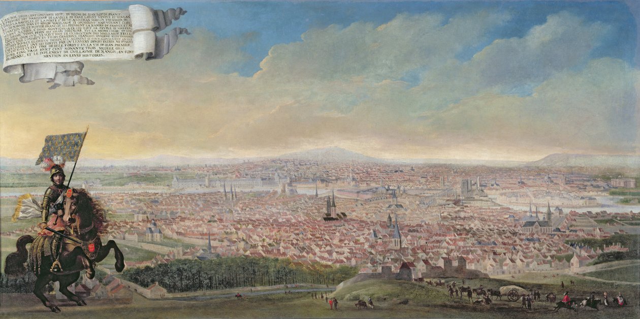 Párizs általános kilátása a Faubourg Saint-Jacques-ból, 1640 körül alkotó: French School