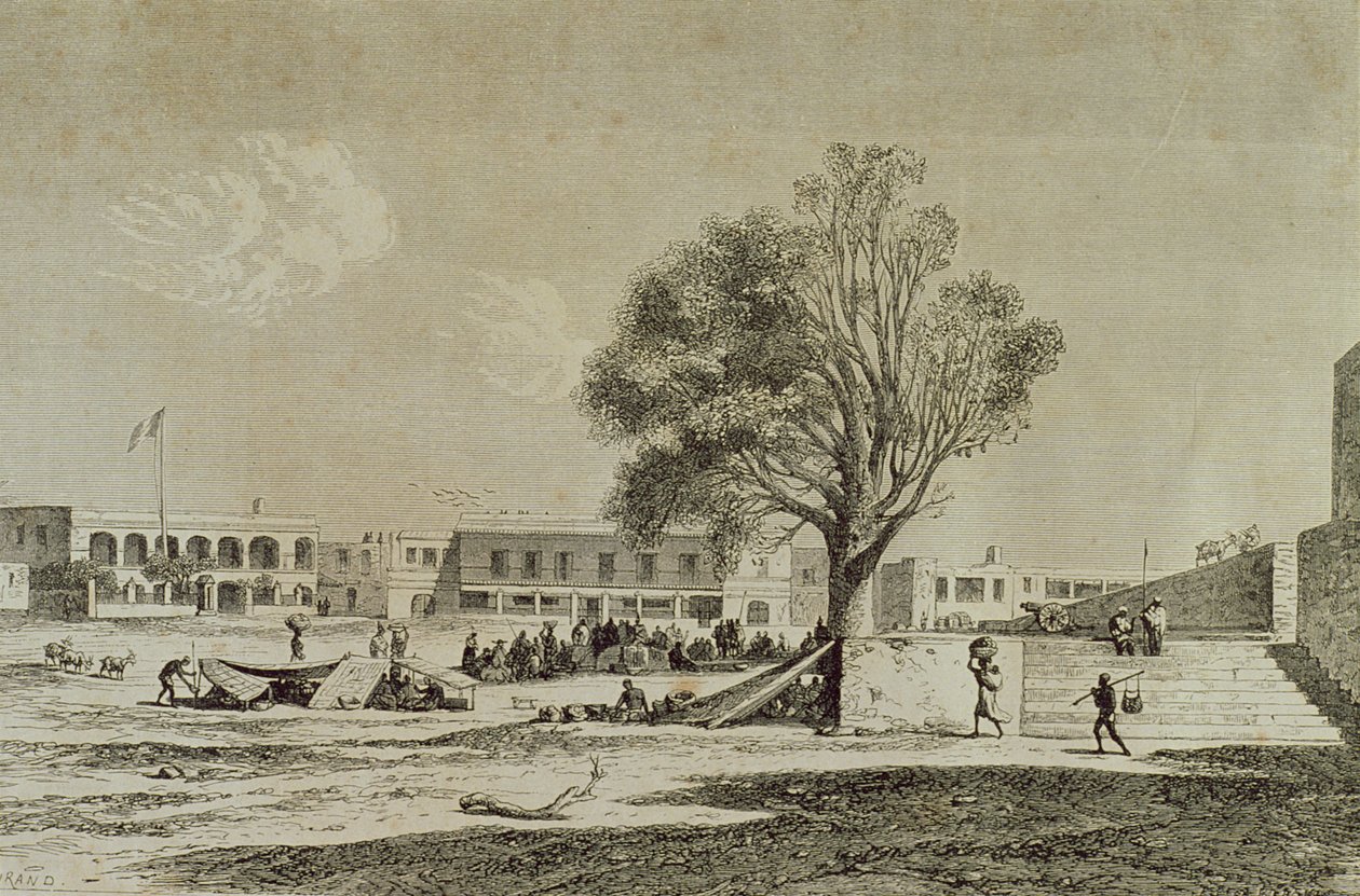 Goree Island, Szenegál, az 1860-as években, metszett Charles Maurand alkotó: French School
