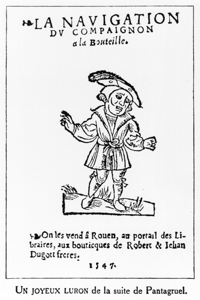 Illusztráció Francois Rabelais (1494-1553) „Pantagruel” című művéből, egy 1547-es kiadás reprodukciója alkotó: French School
