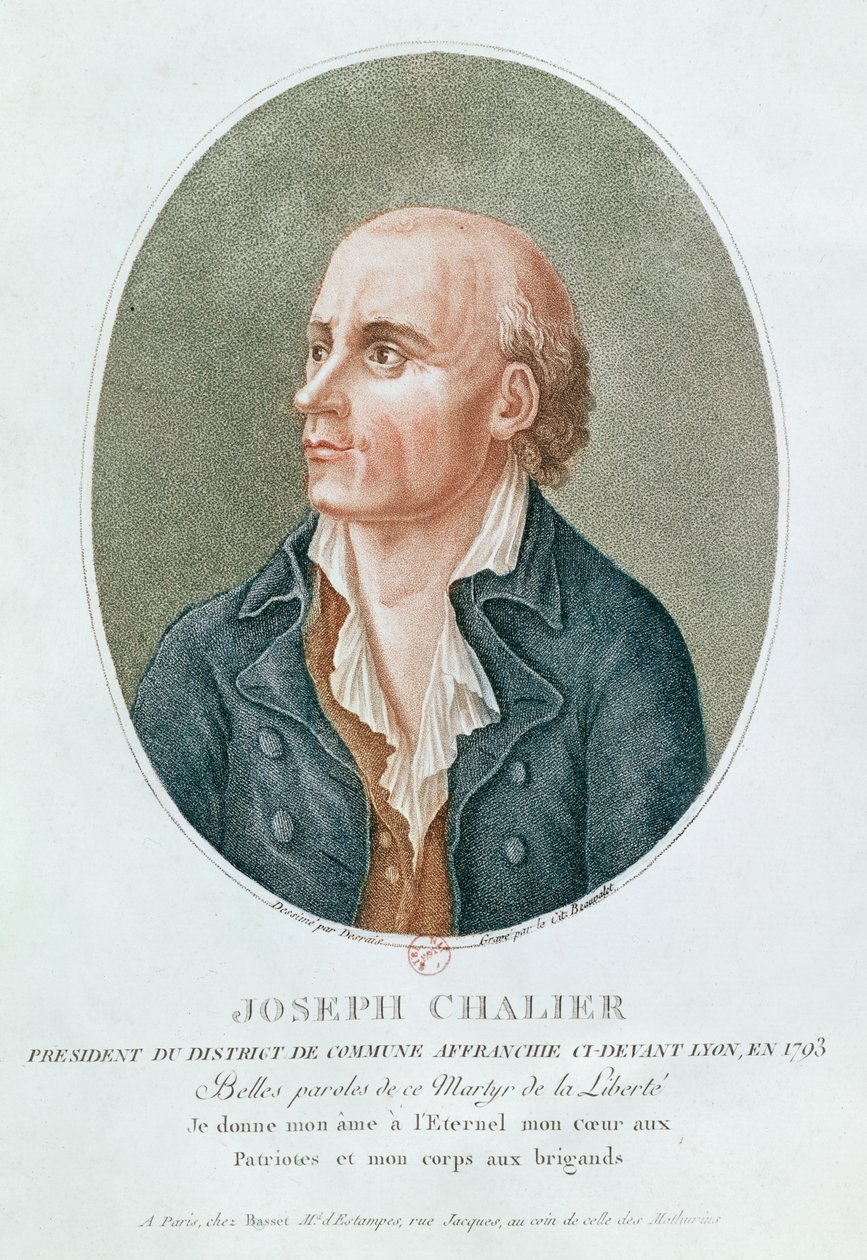 Joseph Chalier (színes metszet) alkotó: French School