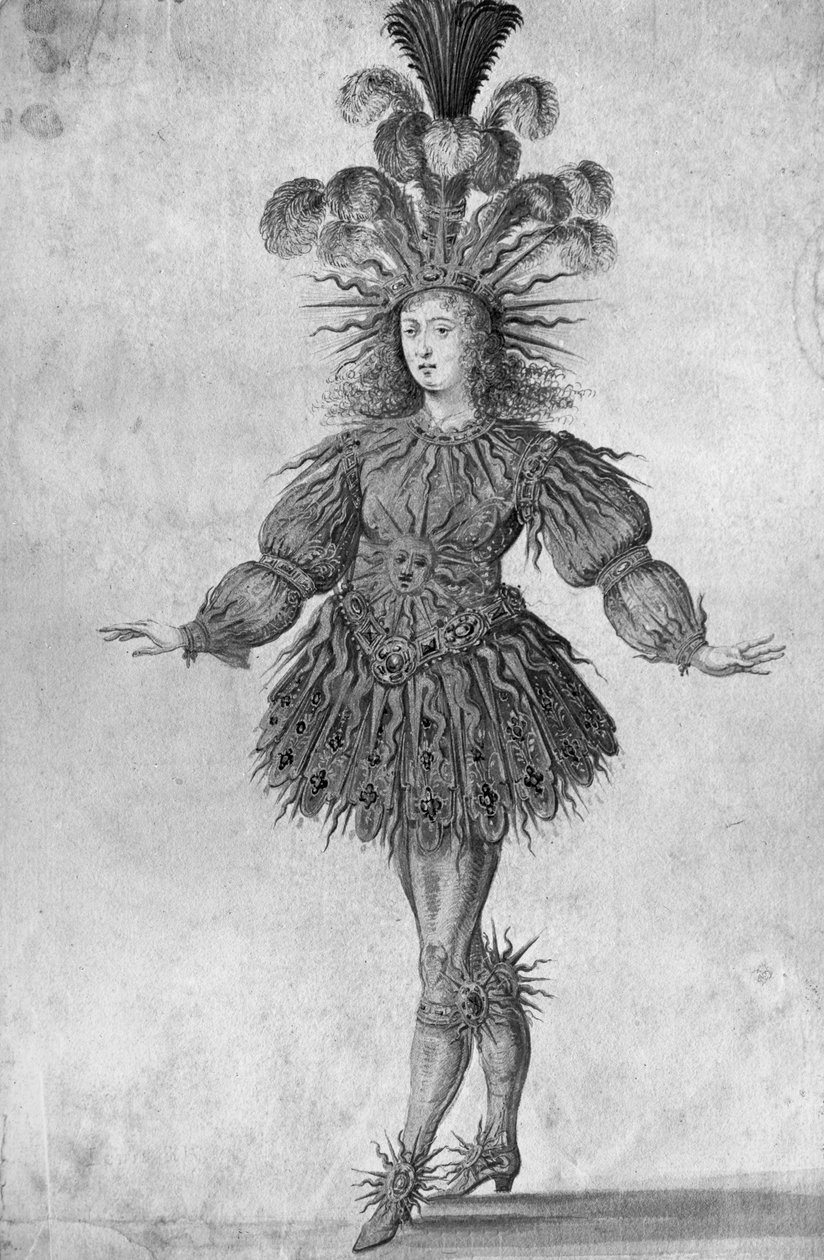 XIV. Lajos francia király a Napkirály jelmezében a „La Nuit” balettben, 1653 alkotó: French School