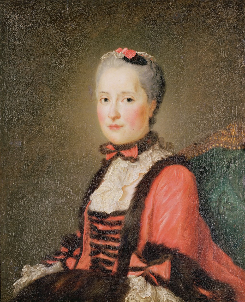 La Dauphine Marie-Josephe de Saxe (1731-67) Jean Marc Nattier-nek (1685-1766) vagy Jean Baptiste Perroneau-nak (1715-83) tulajdonítható alkotó: French School