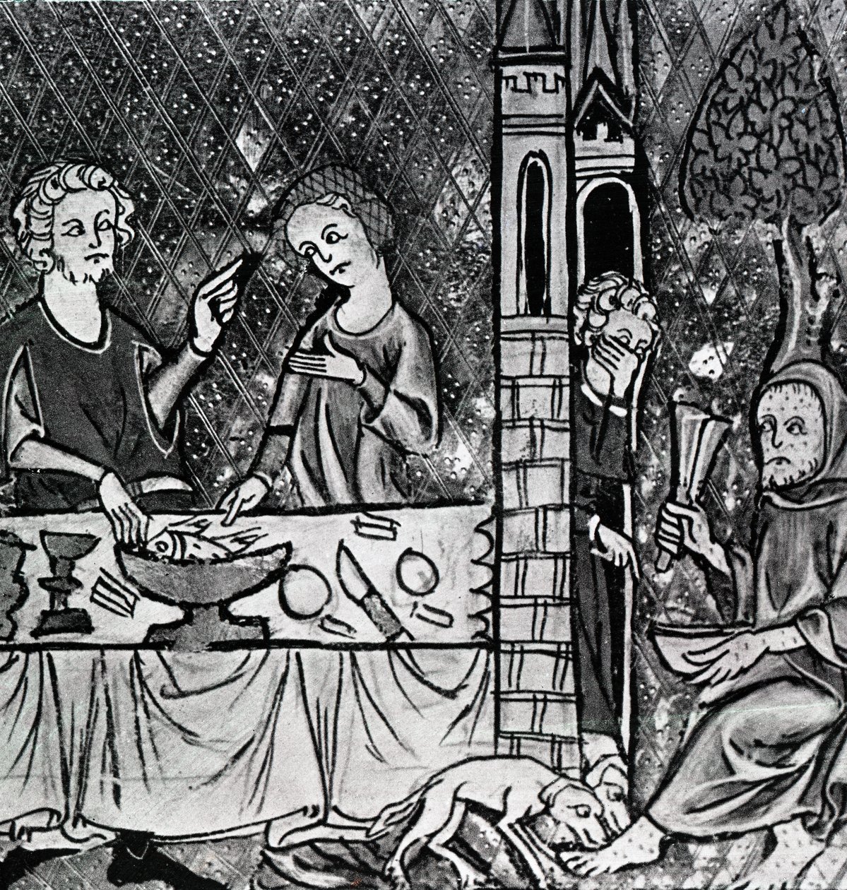Lázár a gazdagok kapujában alkotó: French School