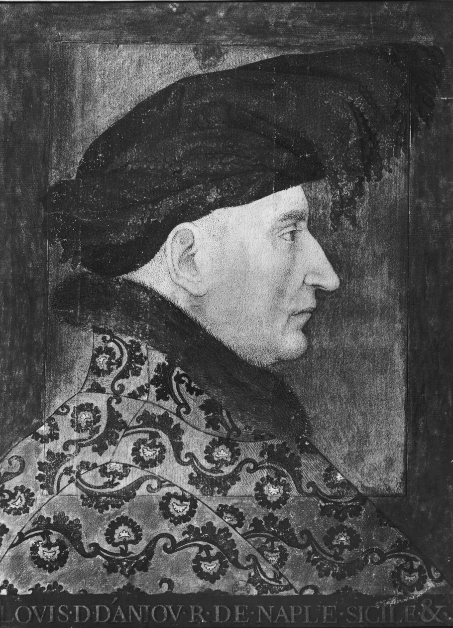 II. Anjou Lajos (1377-1417) Nápoly és Szicília királya, 1410 alkotó: French School