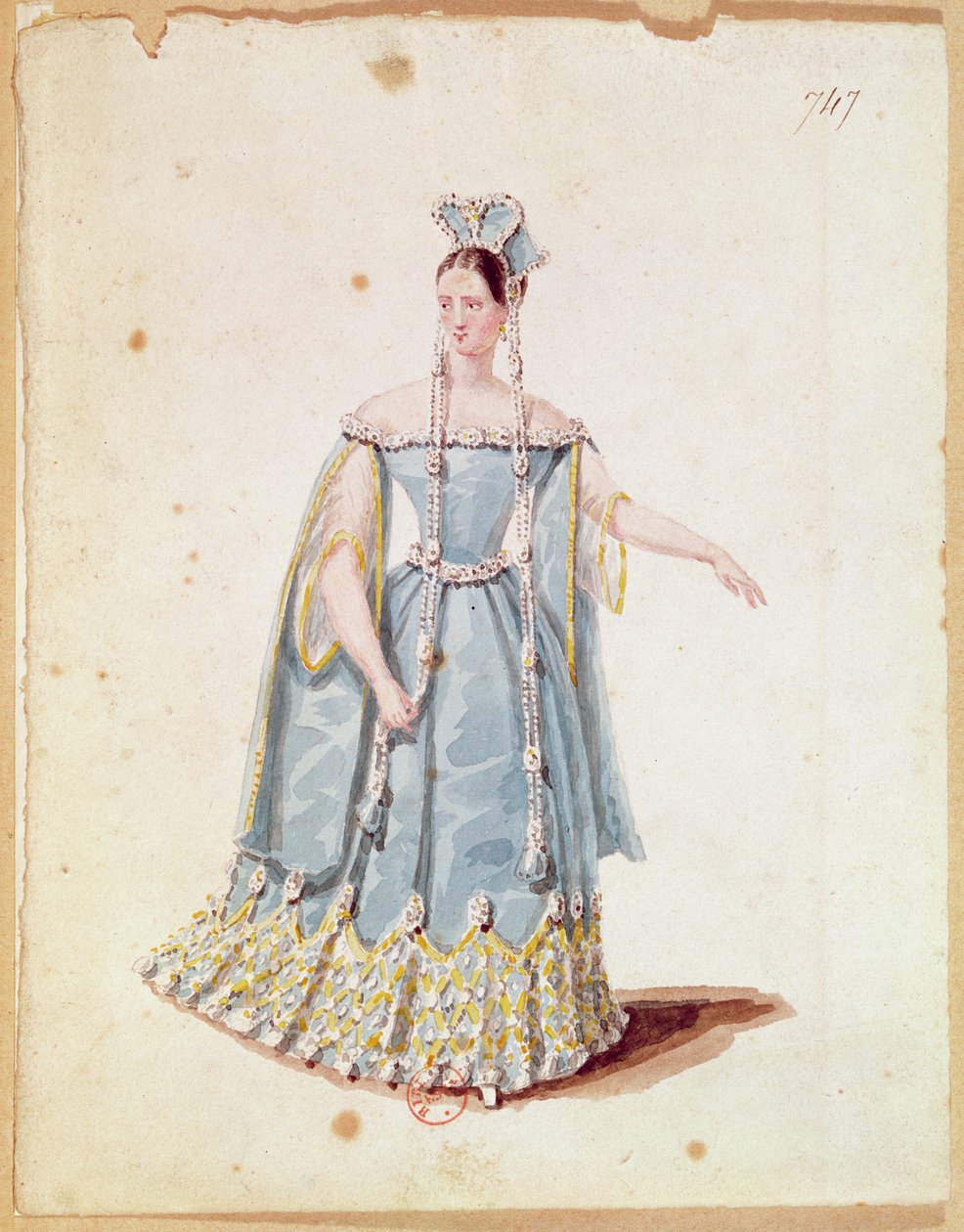Mademoiselle Georges az Isabeau de Baviere-ben alkotó: French School
