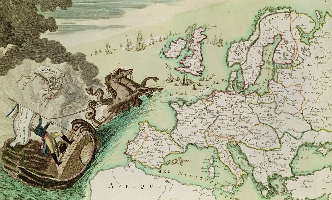 Napóleon Bonaparte (1769-1821) Anglia elleni haditengerészeti támadását ábrázoló térkép 1803-04 körül alkotó: French School