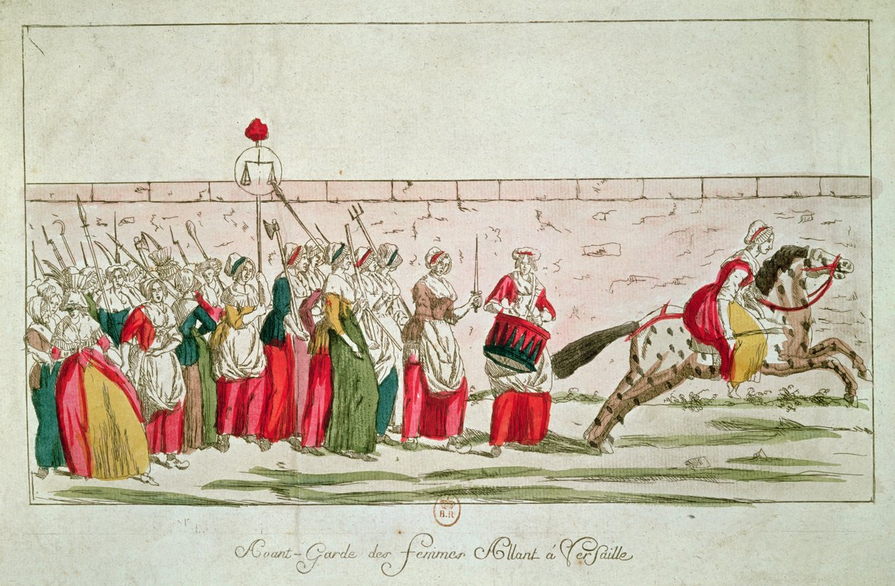 A nők márciusa Versailles-ban, 1789. október 5. (lásd még: 78695) alkotó: French School