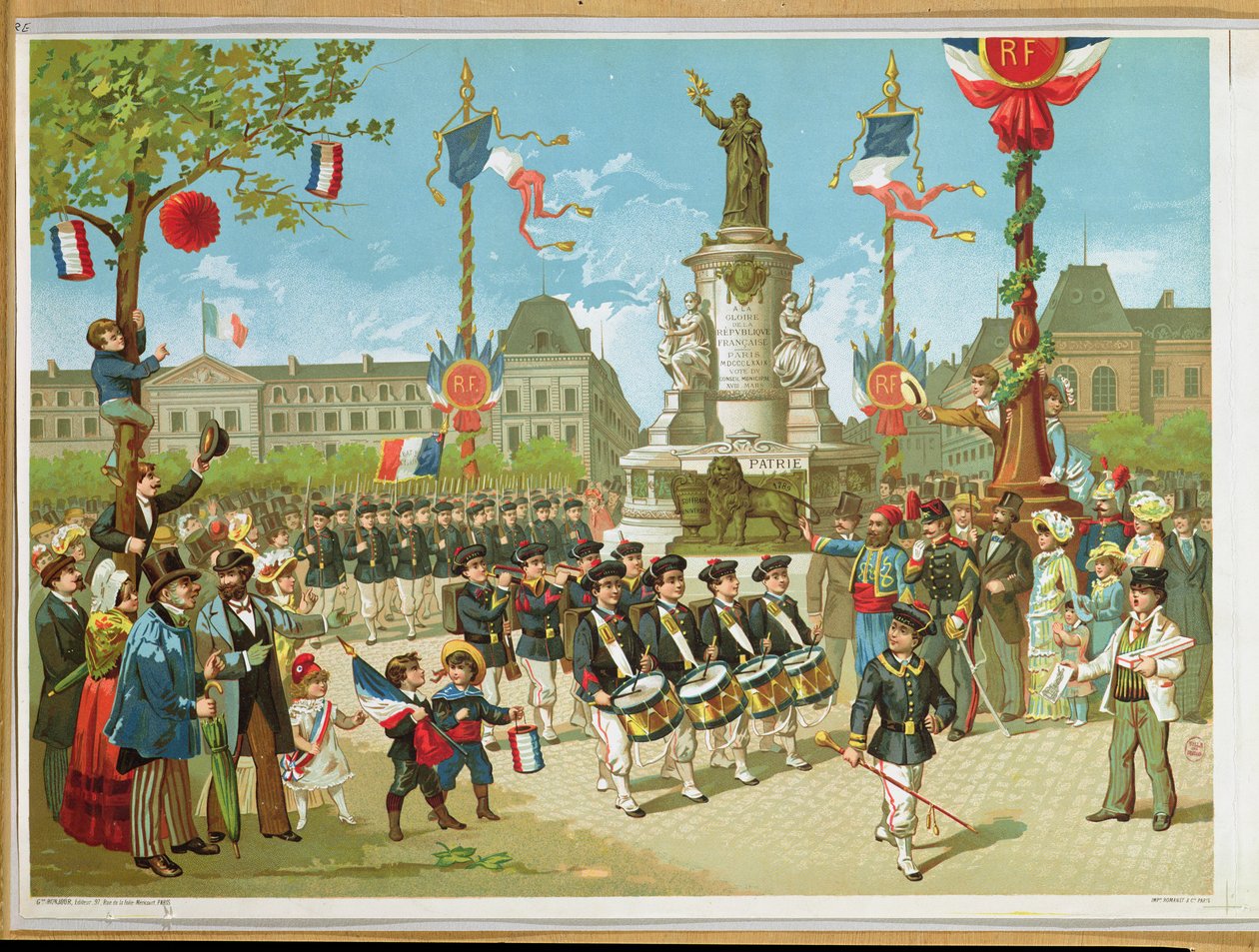 Március-múlt a Place de la Republique-ban, 1880. július 14 alkotó: French School