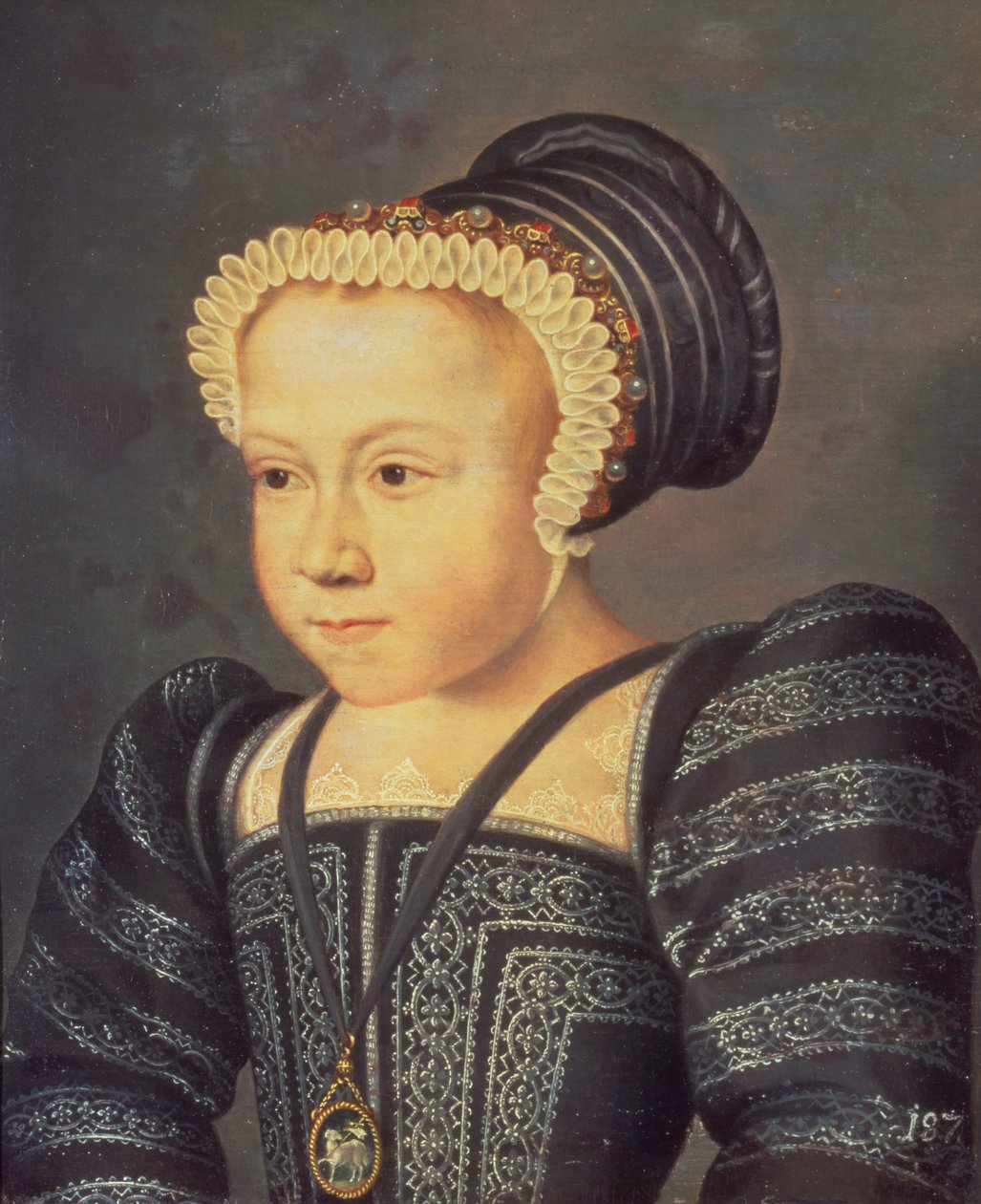 Margit, navarrai királyné, gyermekként, 1550 alkotó: French School
