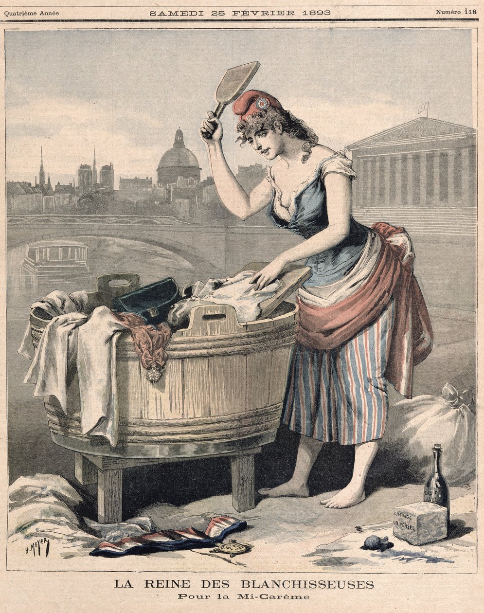 „Marianne, a mosók királynője” a „Le Petit Journal”-ból, 1893. február 25. alkotó: French School